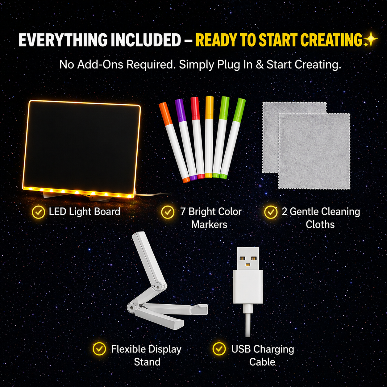 Personalized LED Lamp Acrylic Message Note Board