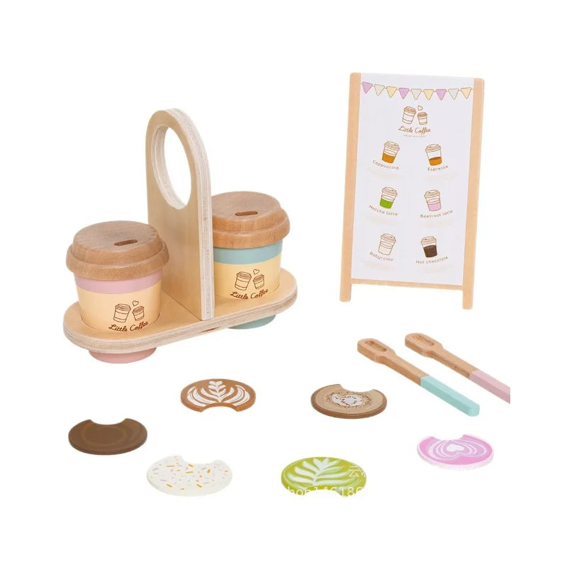 Wooden Pretend Play Set Kitchen Food Toys Kids Montessori Educational Game Children Wooden Imitation Toys for Girl Boy
