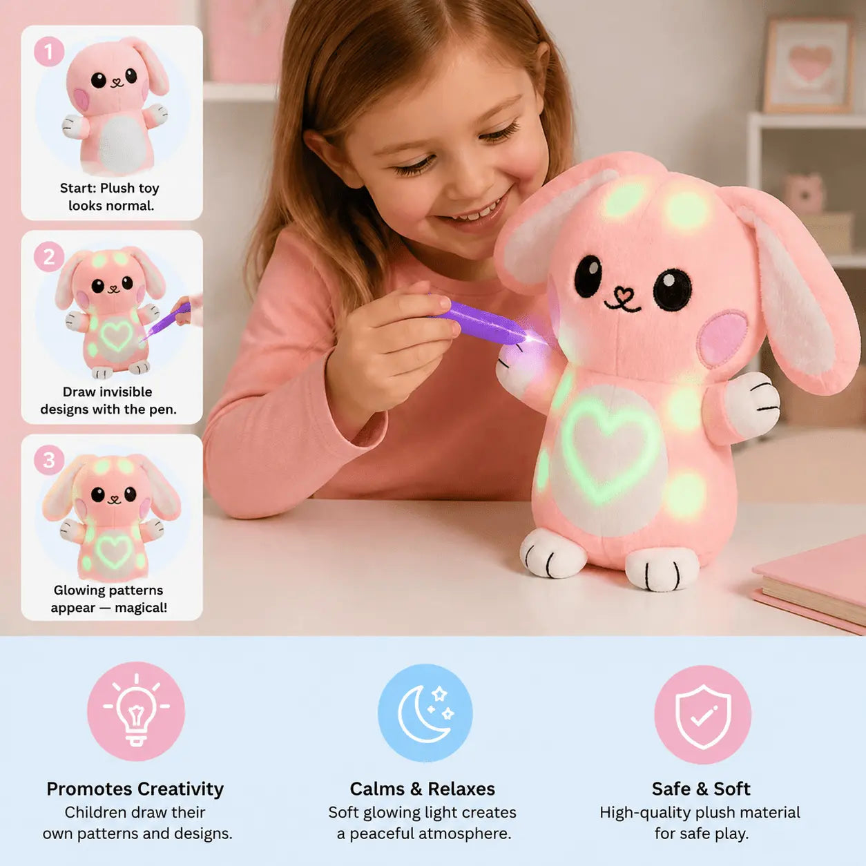 GlowCuddle™ — Light Drawing Plush Toy