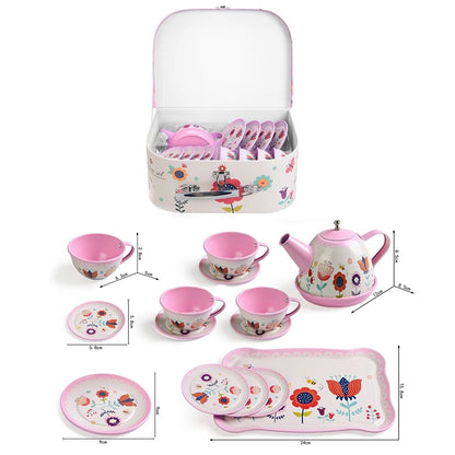 DIY Pretend Play Toy Simulation Tea Set Tableware Play House Kitchen Afternoon Tea Game Toys Gifts For Children Kids Girls