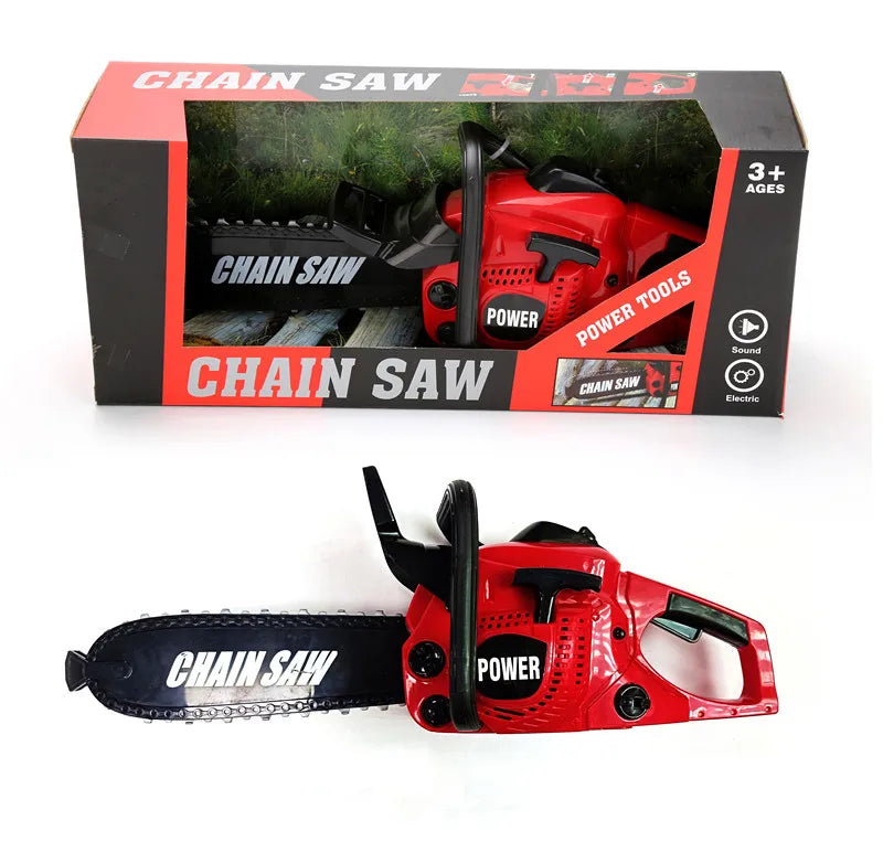 Children Electric Toolbox Pretend Play Toys Baby Simulation Tools Repair Lawn Mower Saw Hair Dryer Toy Maintenance Tool for Kid