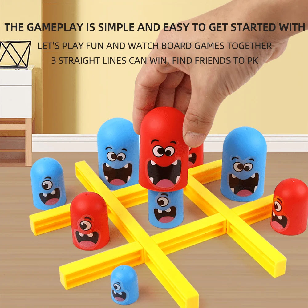 Funny Table Board Games Tic Tac Toe Intellectual Big Eating Small Chess Interactive Multiplayer Party Games Toys for Kids Adult
